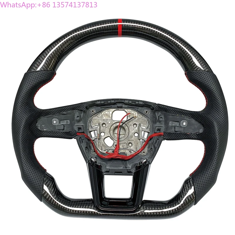 

Custom Car Interior Accessories Carbon Fiber Steering Wheel for Audi A6 S6 RS6