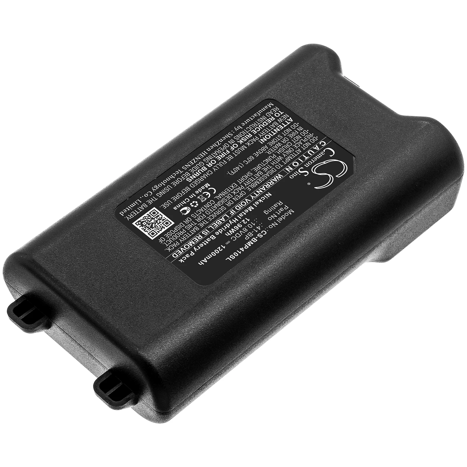 Portable Printer Battery For Brady 41-BP BMP41  BMP61 Capacity 1200mAh / 12.96Wh Color Black Volts  10.80V  Type Ni-MH 374.6g