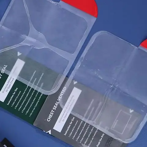 Emergency Rescue Bandage Trauma First Aid Kit Vented Chest Seal Dressing Outdoor Square Wound Care Tool