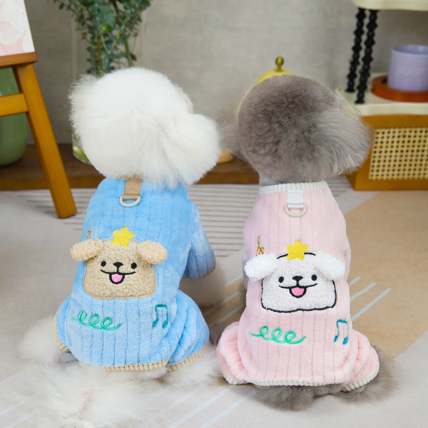 

Fall And Winter New Anti-Breakaway Traction Dog Four-Legged Jacket Outdoor Tide Pet Warm Thickened Cold Clothes