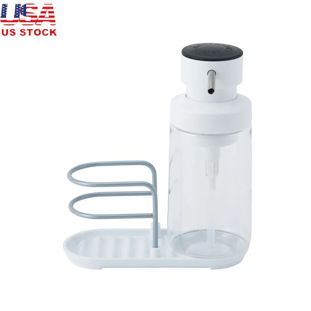 

Liquid Soap Dispenser with Sponge Caddy Rust Resistant Wire Kitchen Sink Organizer Space Saving Design123