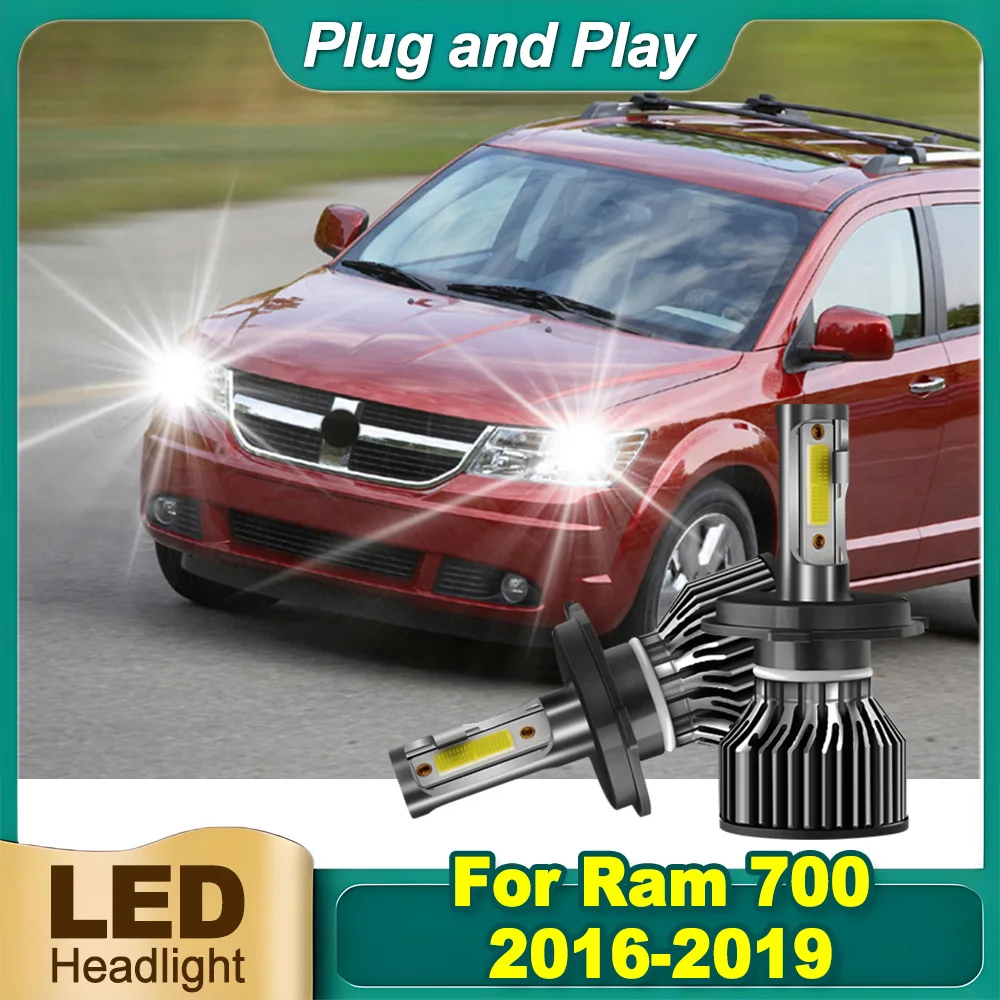 

2 шт. H4 светодиодные фары дальнего ближнего света 6000K белые супер яркие 120 Вт 20000LM для Ram 700 2016 2017 2018 2019 автомобильные фары Canbus