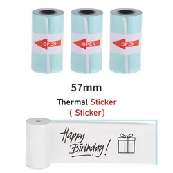 Thermal Paper Stickers 57mm Roll For Mini Portable Printer Color Sticker Label Receipt Photo Paper Safe Free BPA Smooth Printing