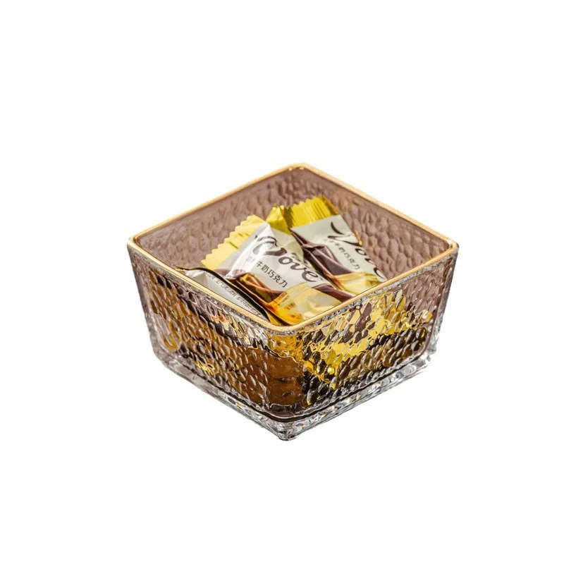 

Glass Separated Fruit Plate Commercial Snacks Dim Sum Snack Plate Bar Foot Bath Club with Lid