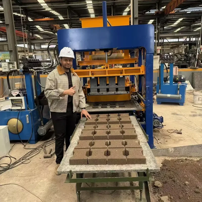 QT4-15 Fully Automatic Hydraulic Concrete Hollow Block Making Machine Cement Brick Machine Paver Brick Making Machine