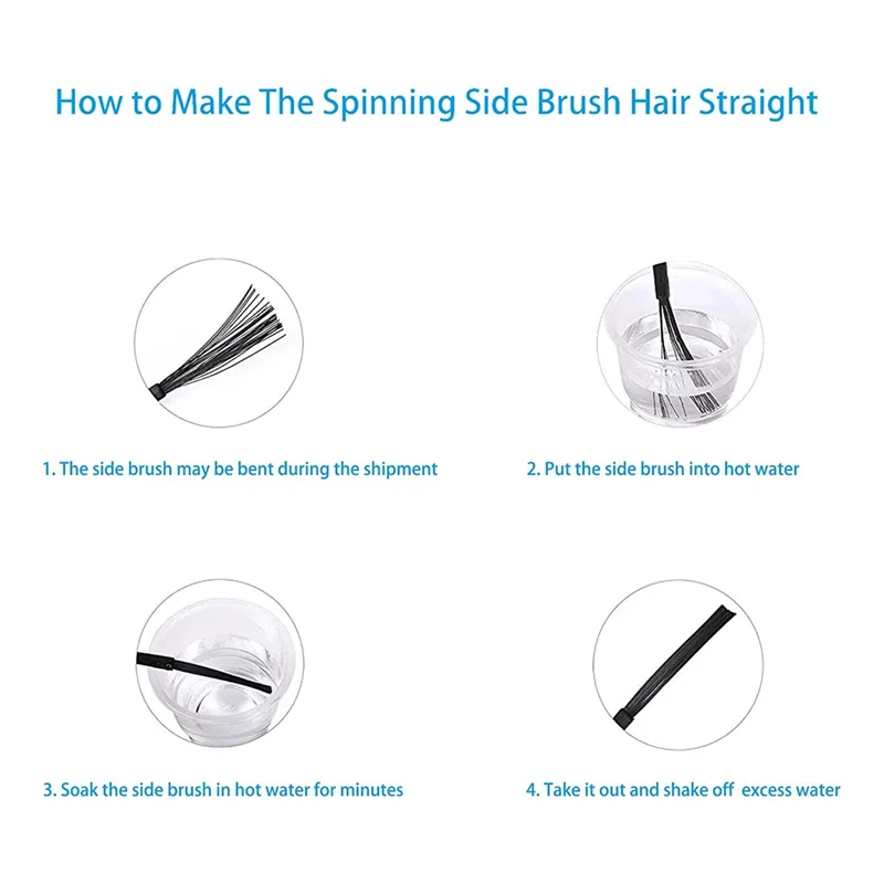 SANQ 10 Pcs Side Brush For Neatsvor X500/X600 Vacuum Cleaner Accessories Cleaner Parts Replacement Enhanced Cleaning Efficiency