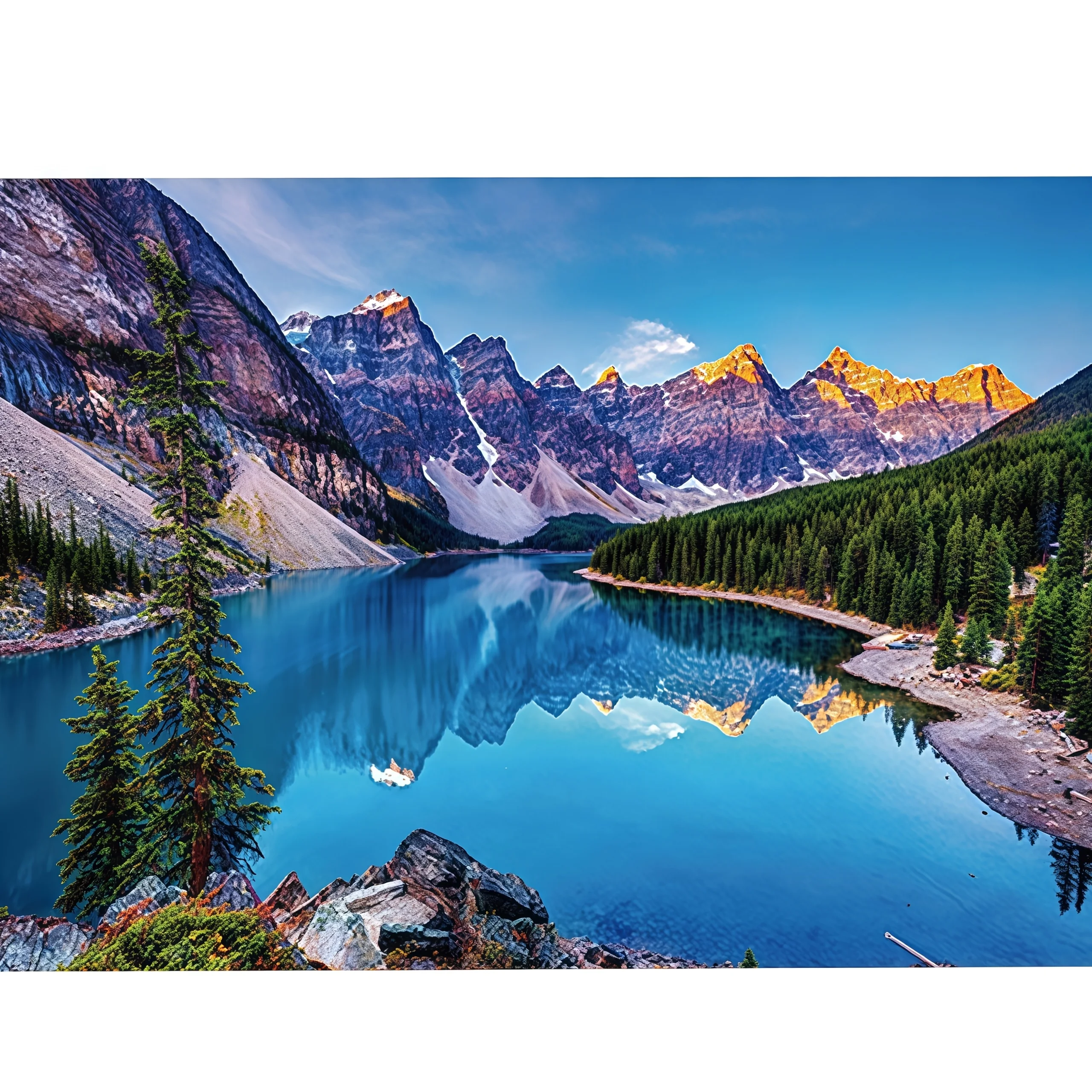 

1000pcs Menglian Lake Jigsaw Puzzle - Large 70x50cm (27.6x19.7in) Mountain Lake Scene with Turquoise Waters & Snow-Capped Peak