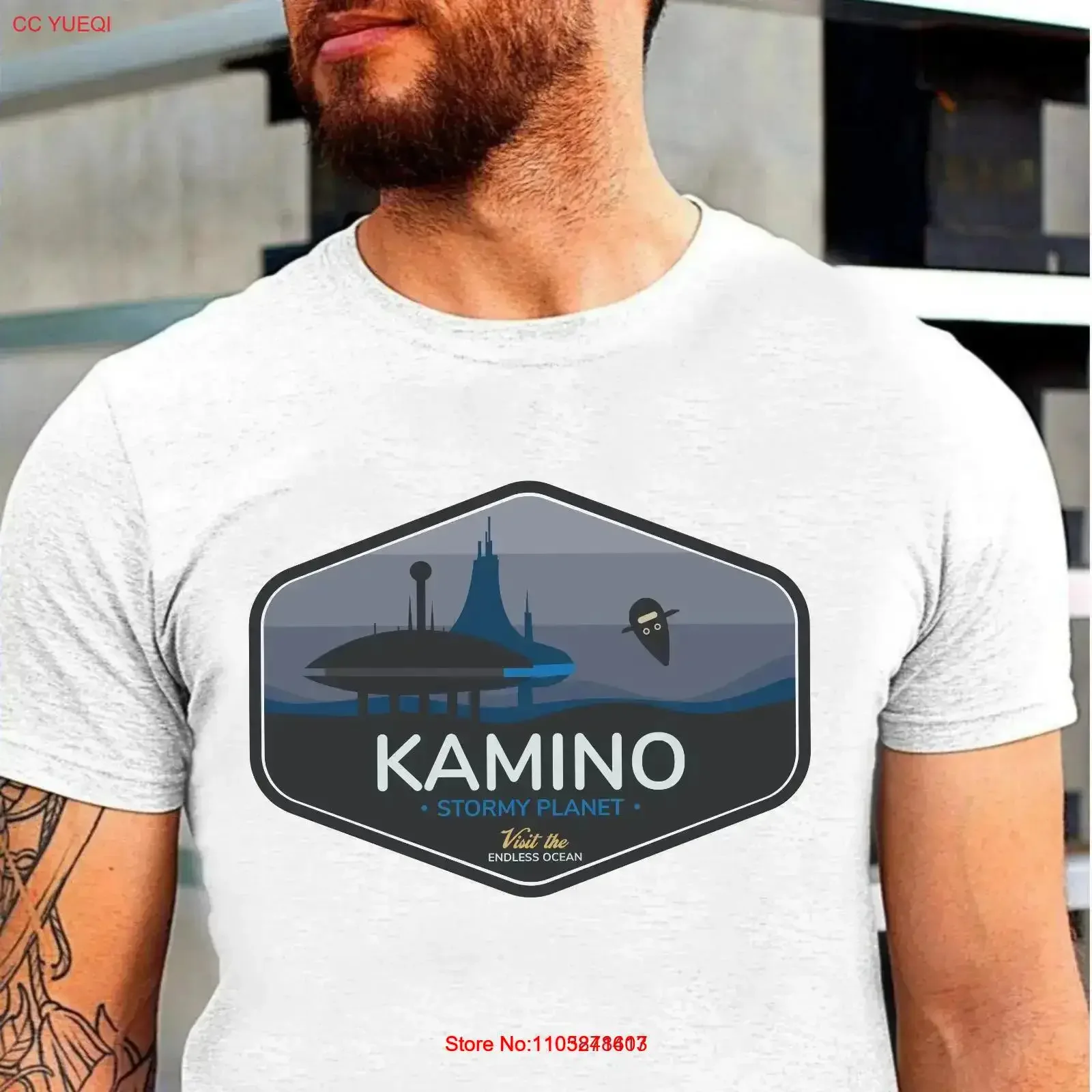 Kamino Stormy Planet T Shirt Visit the Endless Ocean Outer Rim Star Galaxy vintage Washed streetwear designer clothes Versatile