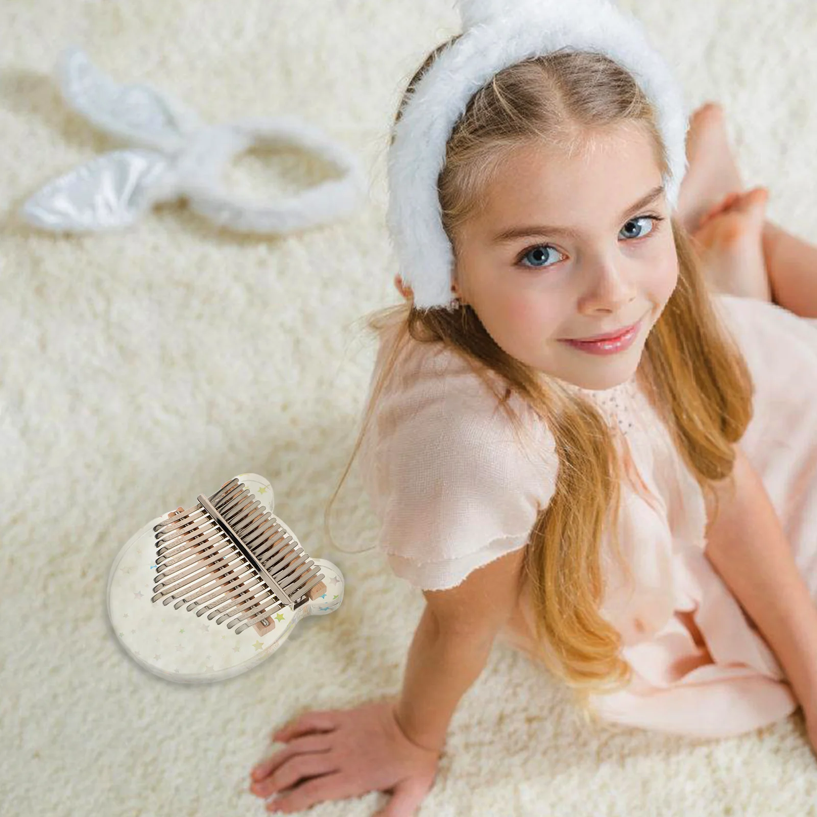 

1Set 17 Key Clear Acrylic Thumb Piano Charming Bear Molding Ideal for Family Gatherings and Outdoor Events Thumb Piano