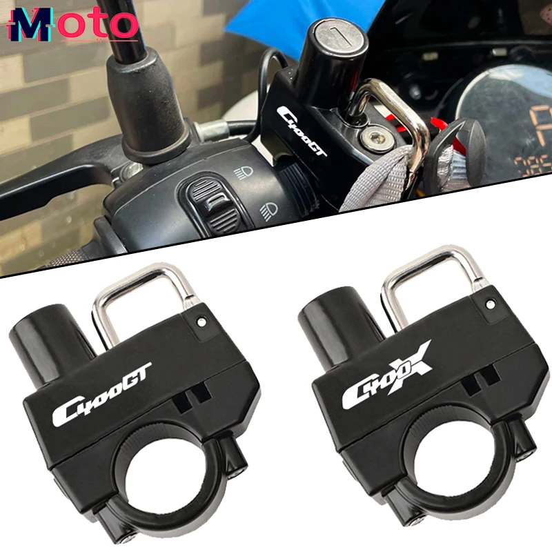 2024 Brand new Hot Fit For BMW C400X C400GT C400 X GT C 400 Motorcycle Accessories CNC Aluminium Helmet Lock Anti-Theft Helmet