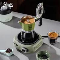 Bincoo Double Valve Moka Pot Extraction Thermostatic Espresso Machine Coffee Mocha Pot Set Italian Home Barista Accessories 220V