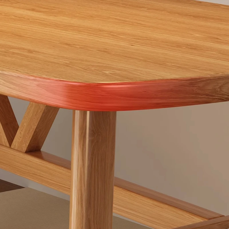 Tavolo da ristorante europeo in legno Reception lounge Comodo tavolo da pranzo per adulti Estetica di alta qualità Muebles Mobili per ufficio