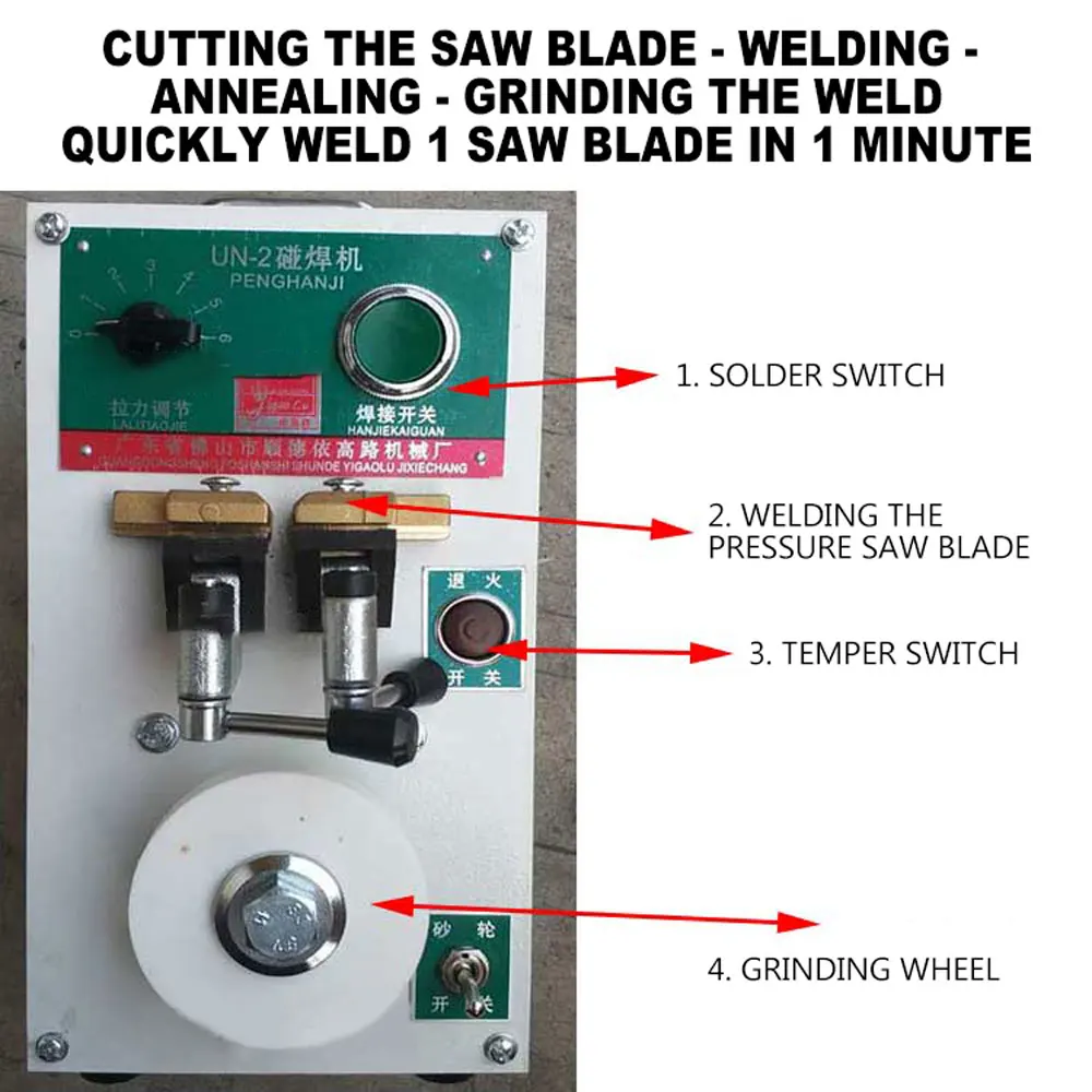 2000W Band Saw Blade Welder Welding Machine with Tempering UN-2 Welding thickness  0.6-0.75mm Butt Welders