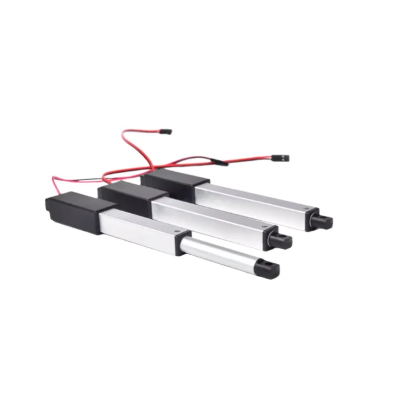 DC12V Micro Electric Linear Actuator With/Without Wing Telescopic Reciprocating Motor 30/50/75/100/150mm Stroke High Torque