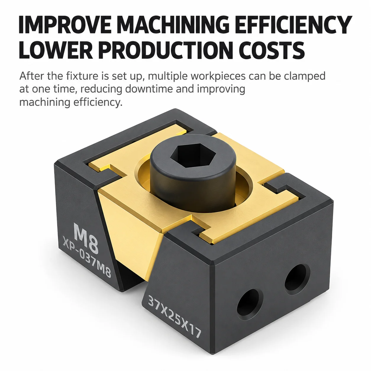 Pneumatic OK Fixture M6 M8 M10 Small Locking Block Side Pressure Positioning Clamp CNC Machining Center Precision Strong Vise