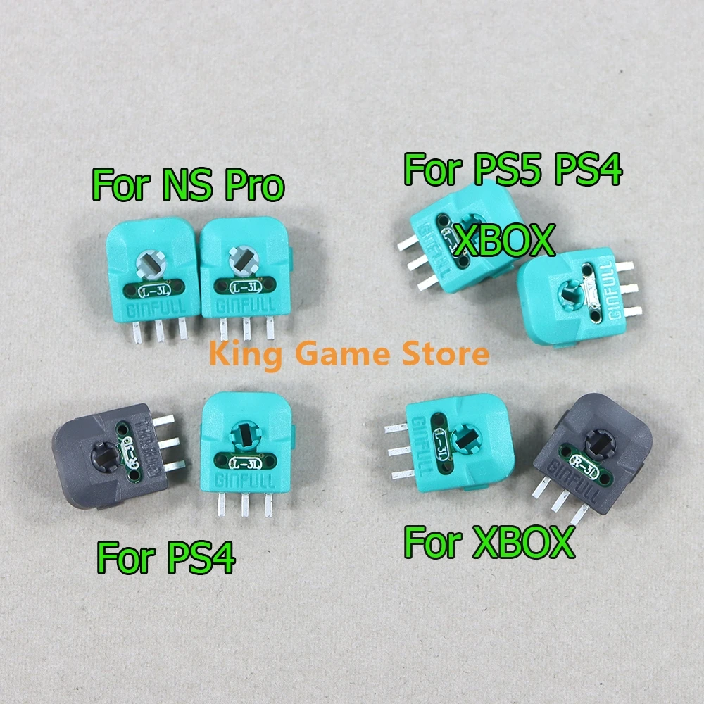 2Pair Hall Analog Joystick Potentiometer Sensor Module Axis Resistor For PS4 PS5 XBOX ONE Switch Pro Hall Effect Replacement