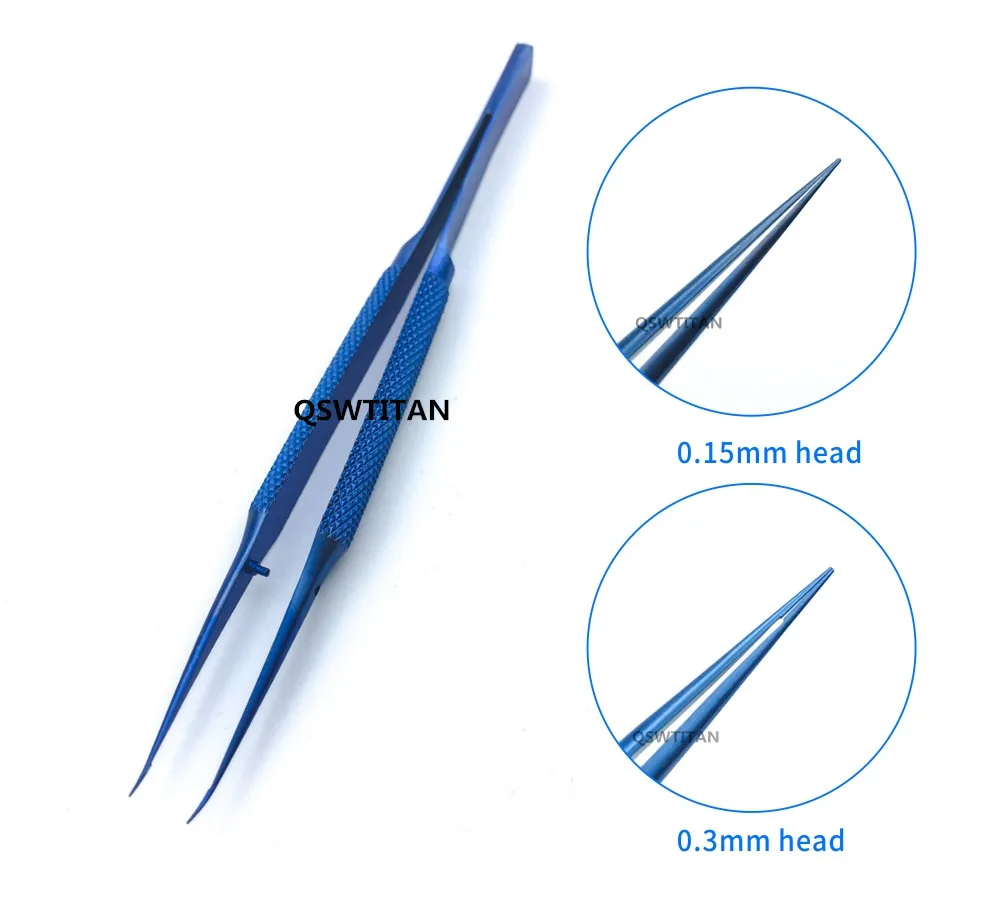 Ophthalmic Tweezers Forceps Titanium Forceps 10.5cm/14cm/16cm Round Handle Ophthalmic Micro Instruments