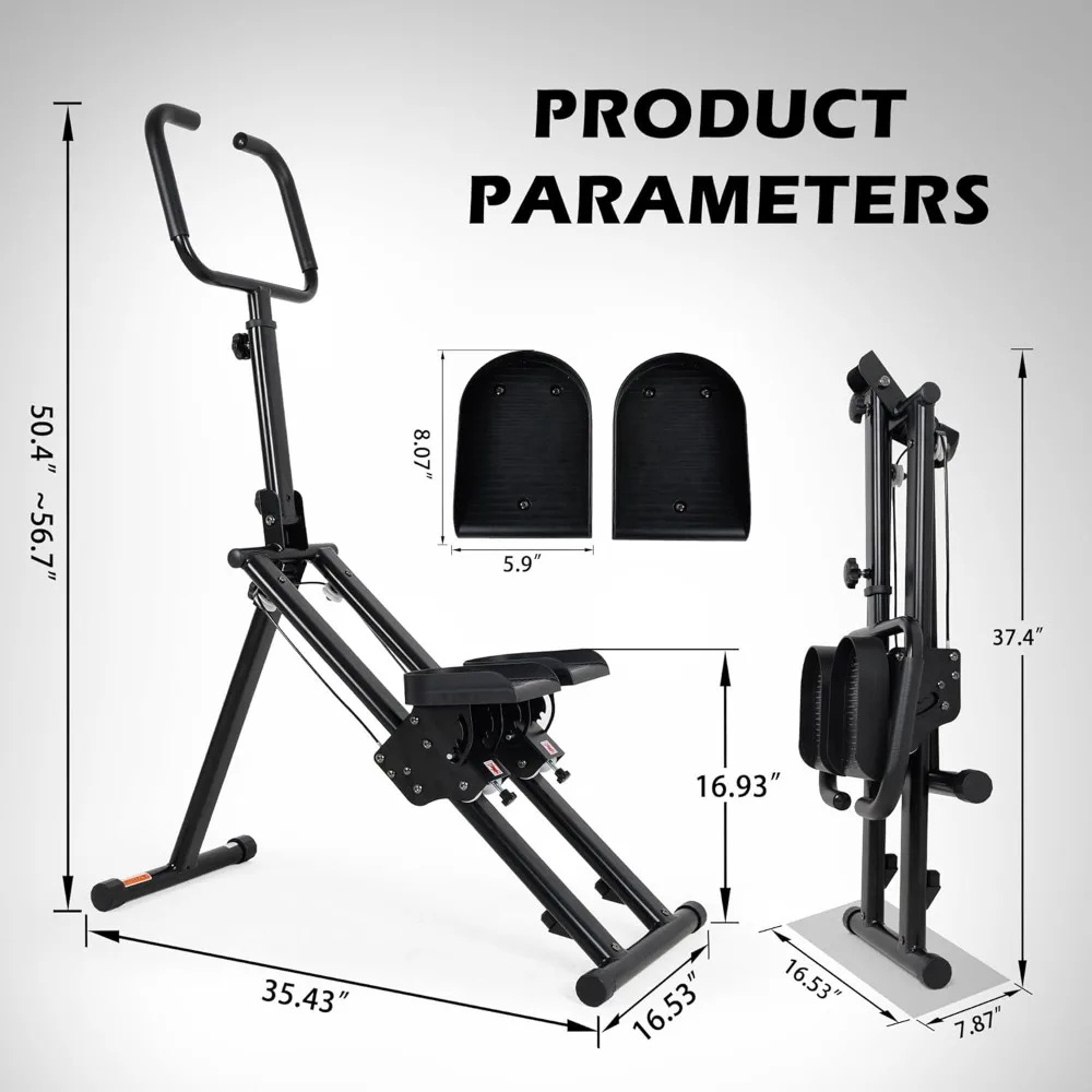 متسلق عمودي لصالة الألعاب الرياضية المنزلية: أداة تمرين كاملة الجسم قابلة للطي مع ارتفاع قابل للتعديل #5