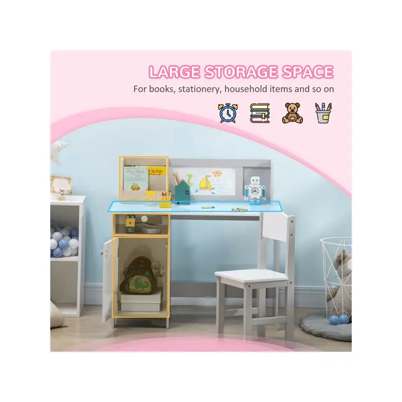 Ensemble bureau et chaises pour enfants pour apprendre et jouer – Meubles réglables pour salle d'étude, salle de jeux ou chambre à coucher – Parfait pour les enfants