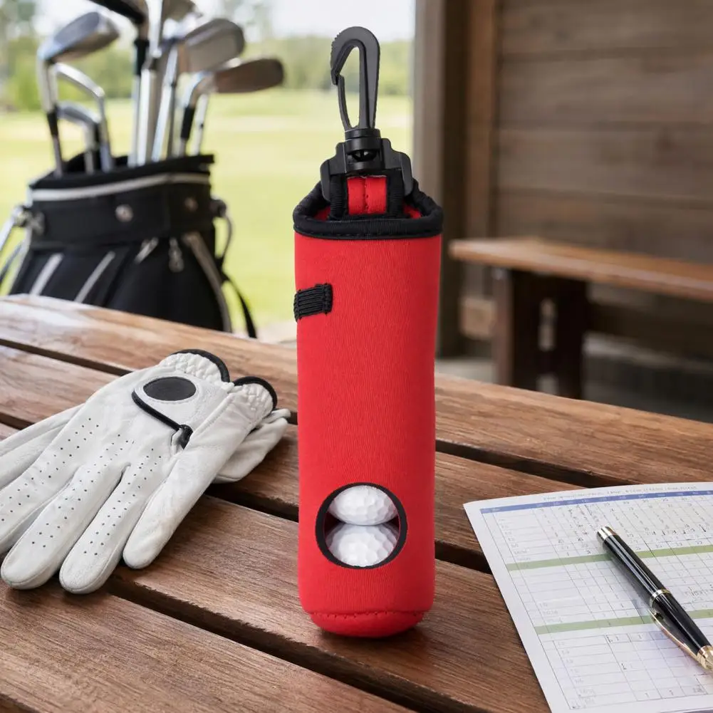 

Golf Ball Carry Bag with Clip, Hold 3 Balls & 3 Tees, Ball Carrier Pouch for Golf Bag, Golf Ball Organizer Holder, Accessories