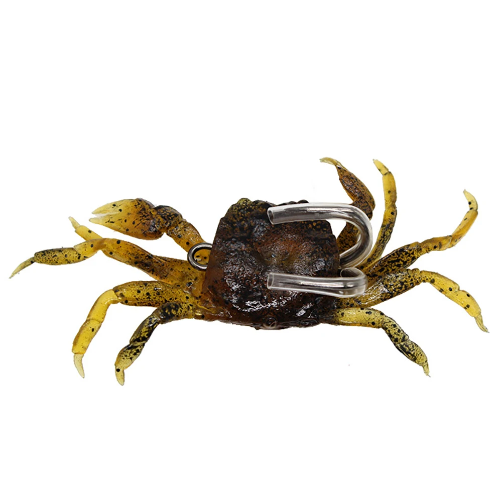 【CYBER MONDAY】10PCS Artificial Crab Baits 3D Simulation Crab Lures with Hooks Sea Fishing Crab Bait Traps Fishing Accessories