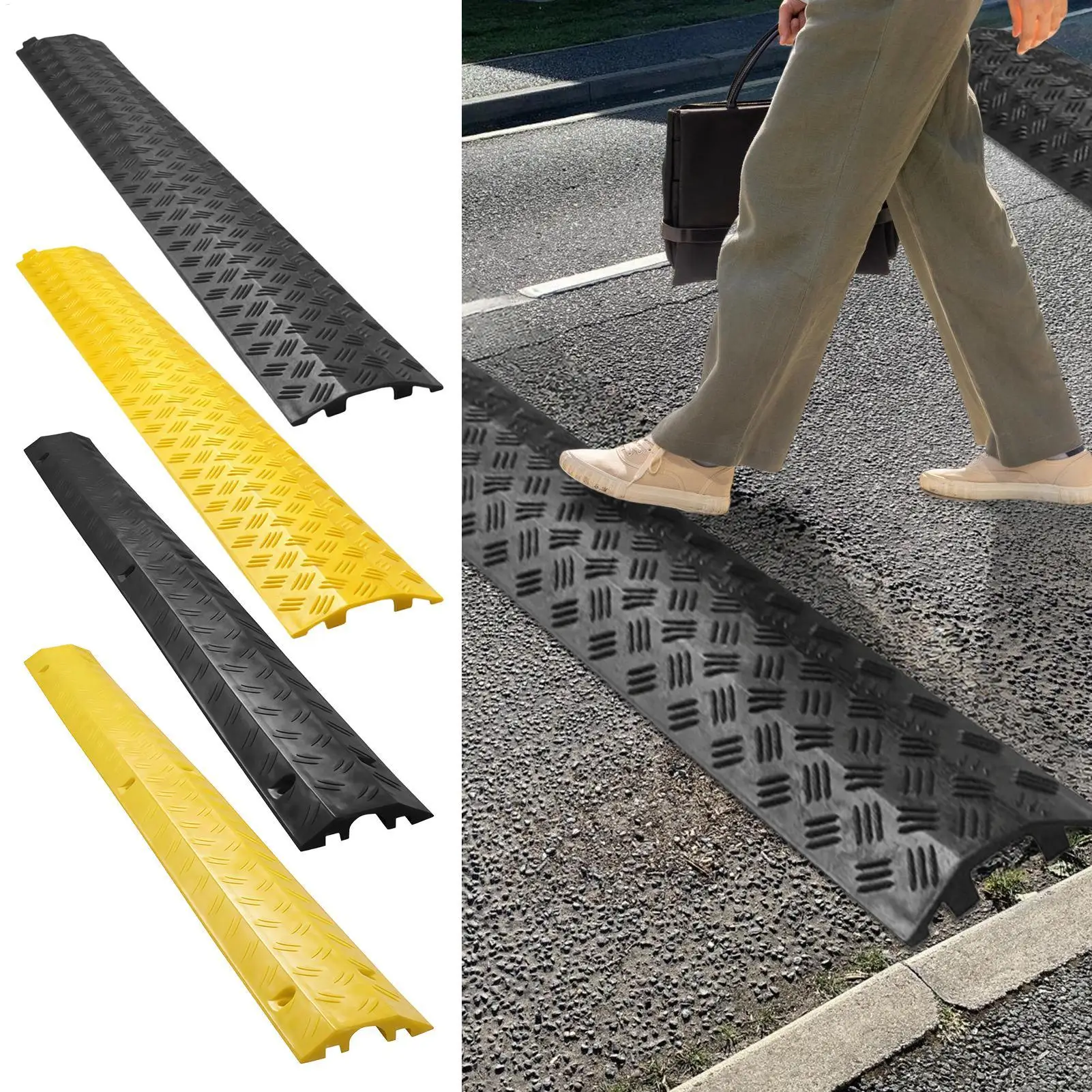 Cable Protector Ramp Extension Cable Floor Protector Power Lines Extension Cord Cover Cable Protector Ramp Wire Cable Cover