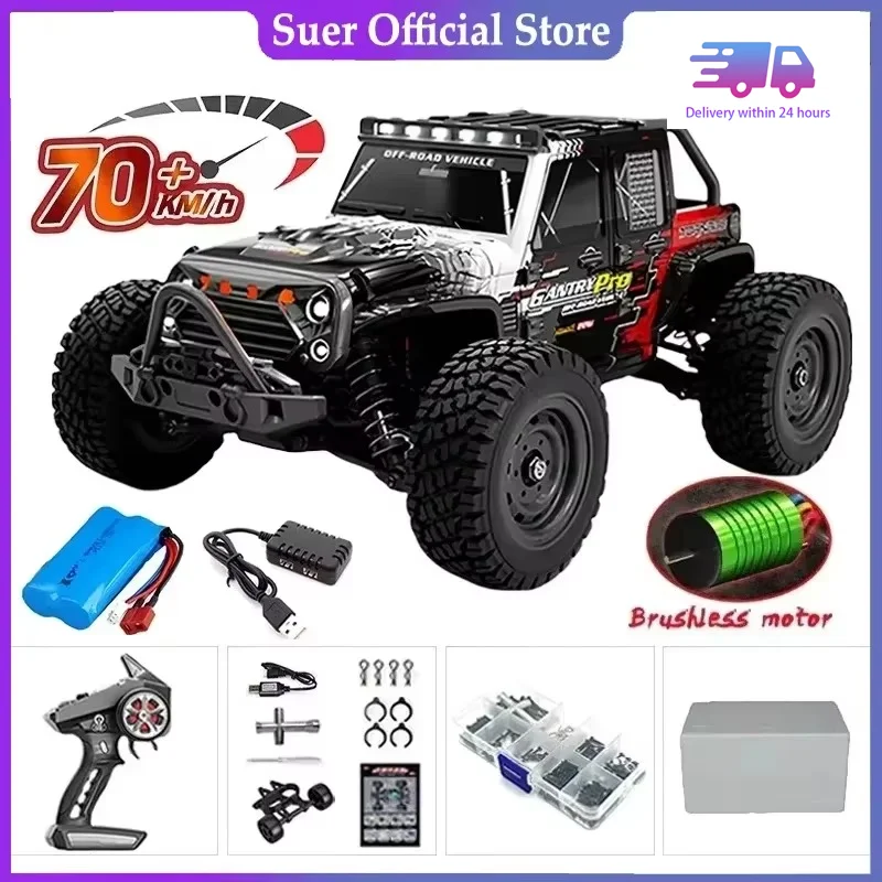 16103 Pro 1:16 Pickup Truck Upgrade in Escobillas Four-wheel Drive Jeep High Speed 45/50 Km/H Control Car Remote Control LED