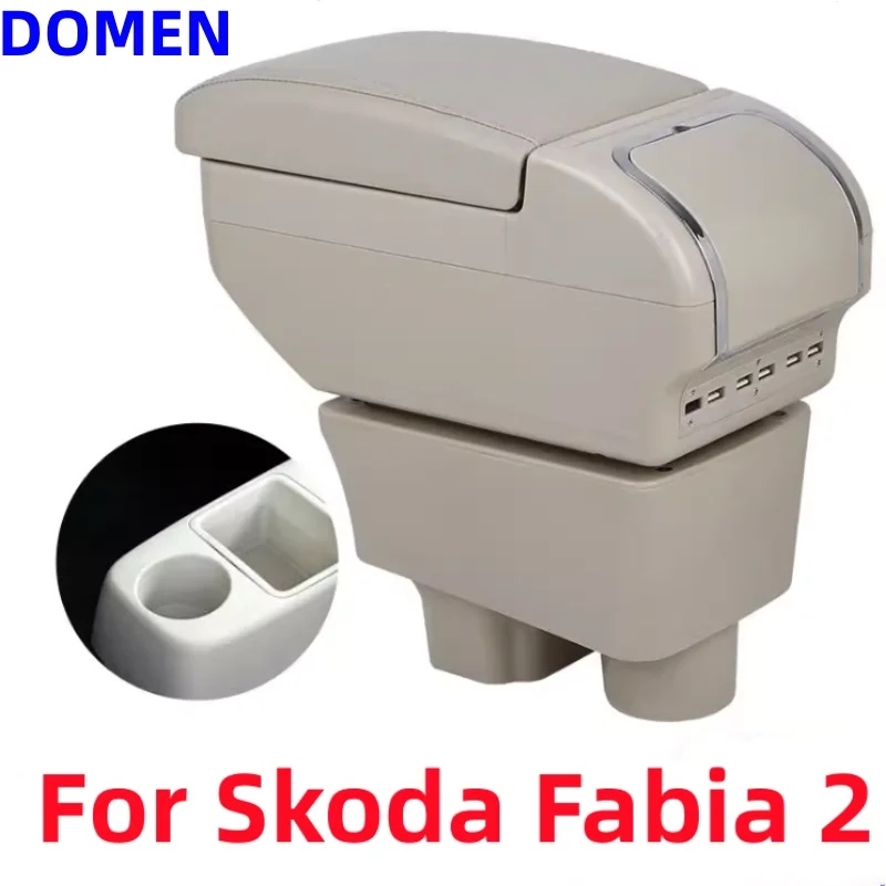 

For Skoda Fabia 2 2008-2013 Center Centre Console Storage Box Armrest 2009 2010 2011 2012
