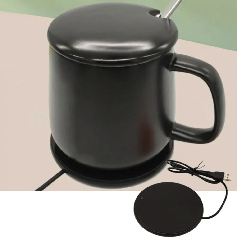 

Электрический подогреватель кофейной чашки с зарядкой через USB, круглый термостатический подстаканник с постоянной температурой, энергосберегающий подогреватель кофейных кружек