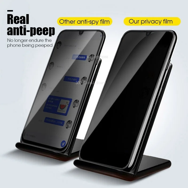 3 pezzi Privacy Screen Protector vetro temperato per Samsung A34 A54 5G A53 A52S A13 A33 A14 A12 A32 A50 A51 vetro protettivo