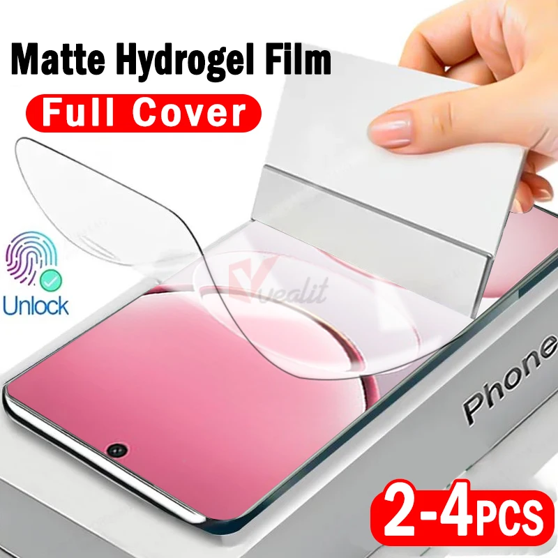 2-4 Uds película de hidrogel mate antihuellas para Vivo Y400 Y300 Pro + Protector de pantalla para Vivo T4 T3 película Ultra suave no vidrio