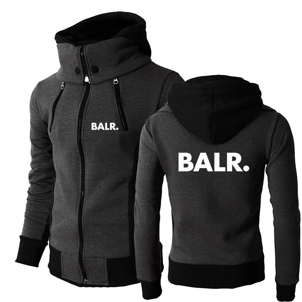 

2024 Printing New Men BALR Spring and Autumn Zipper Hoodie High-Quality Three-Color Causal Comfortable Sports Tops