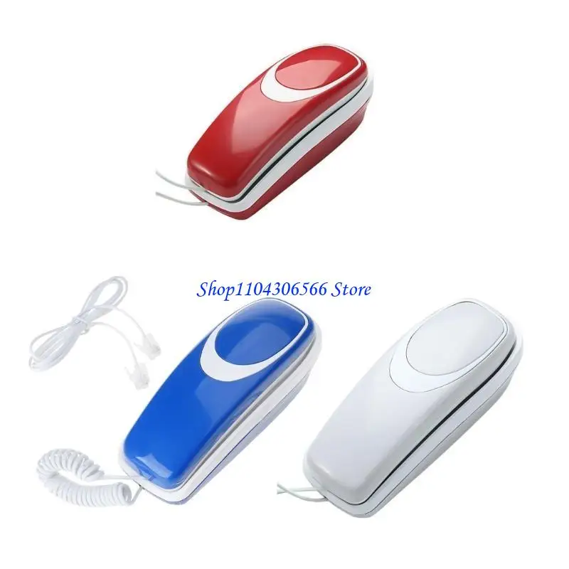 02DD هاتف سلكي هاتف أرضي ثابت لغرفة نوم المطبخ أو المكتب يستخدم مساحة قابلة للتركيب على الحائط/المكتب وتوفير الطاقة