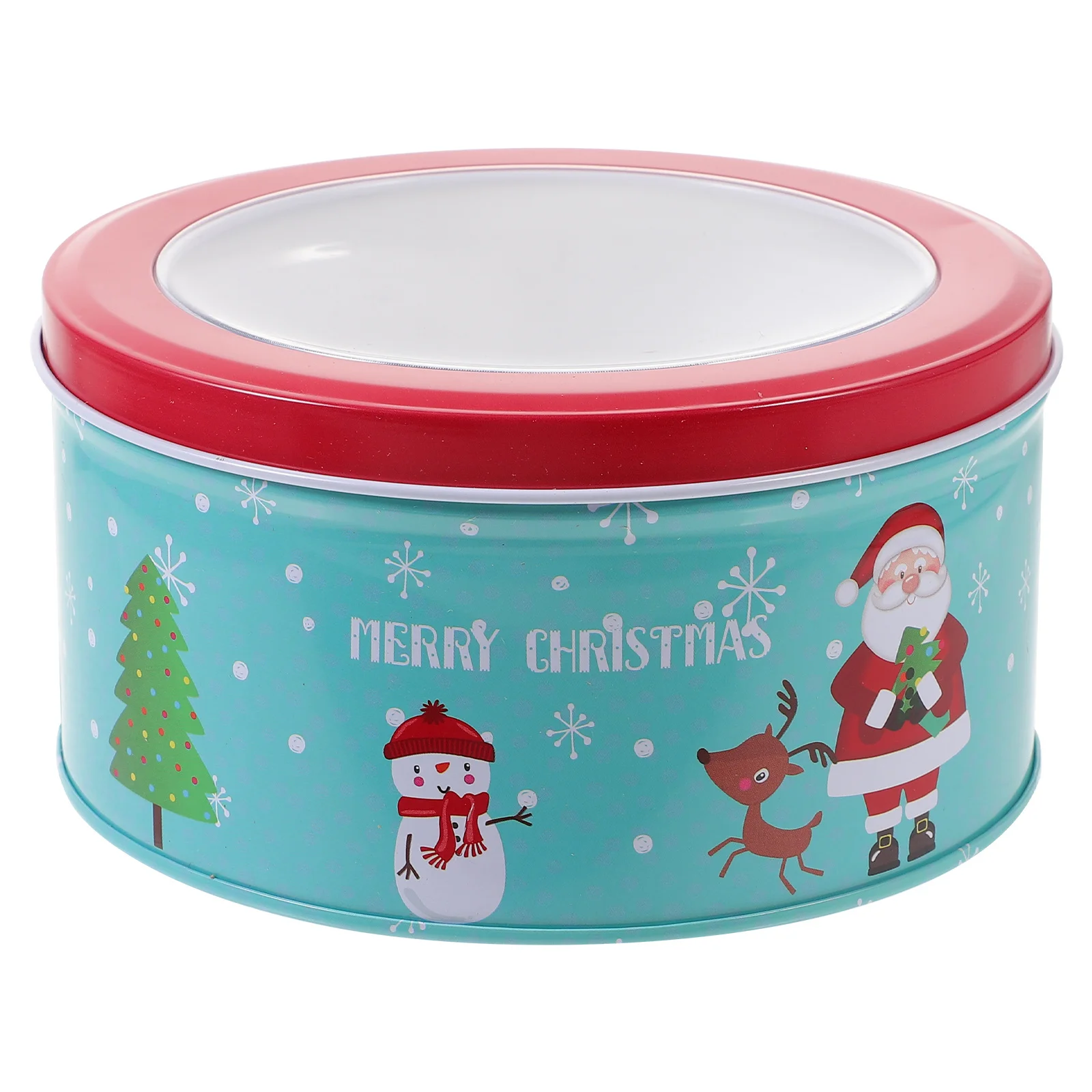 

Tinplate Christmas Cookie Box Christmas Candy Tin Small Storage Container Biscuit Treat Box Xmas Gift Case Simple Storage Case