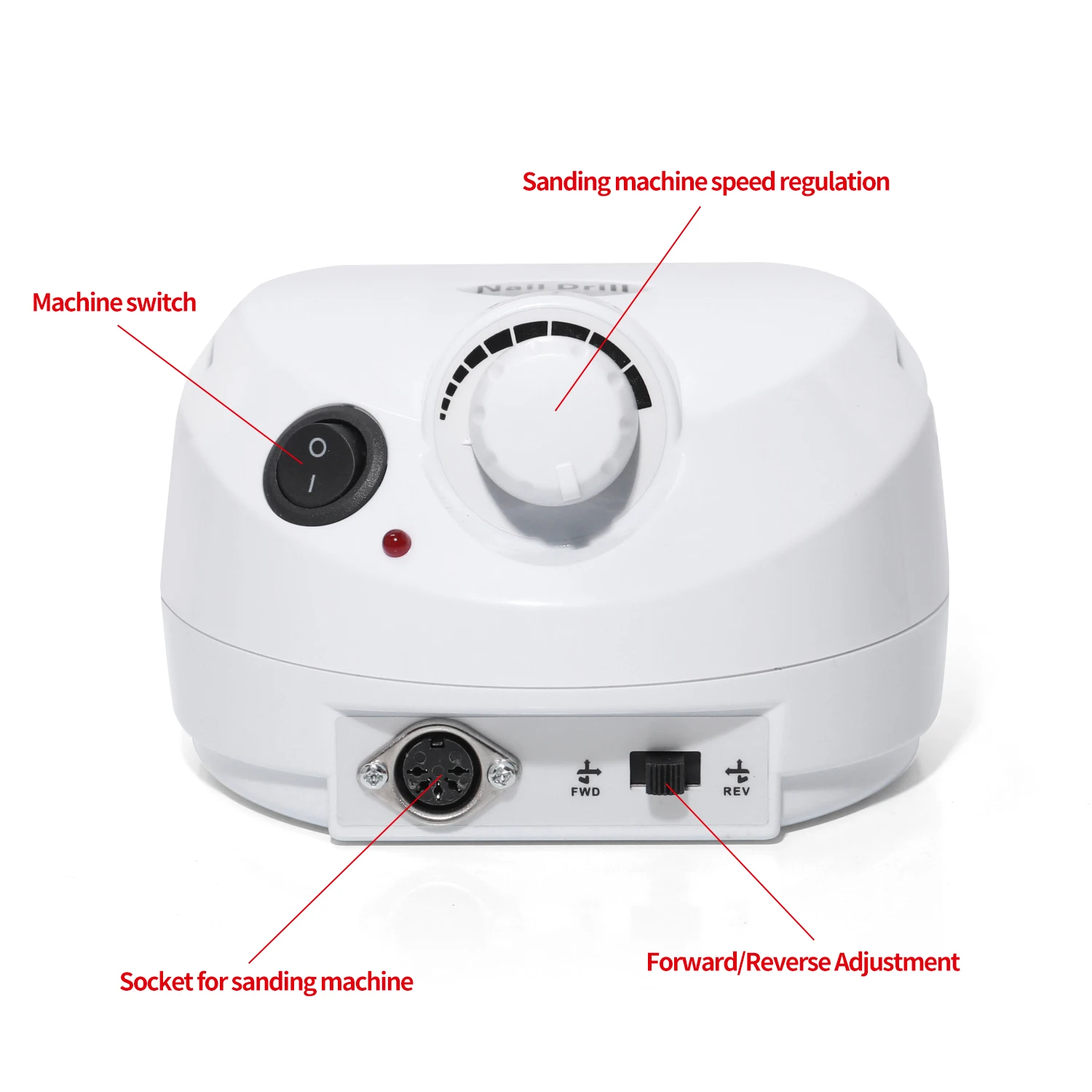 LULAA 電動ネイルドリルファイル アクリルネイル用 ナチュラルネイル フットペダル付き 手と足に最適 家庭用ネイルサロン