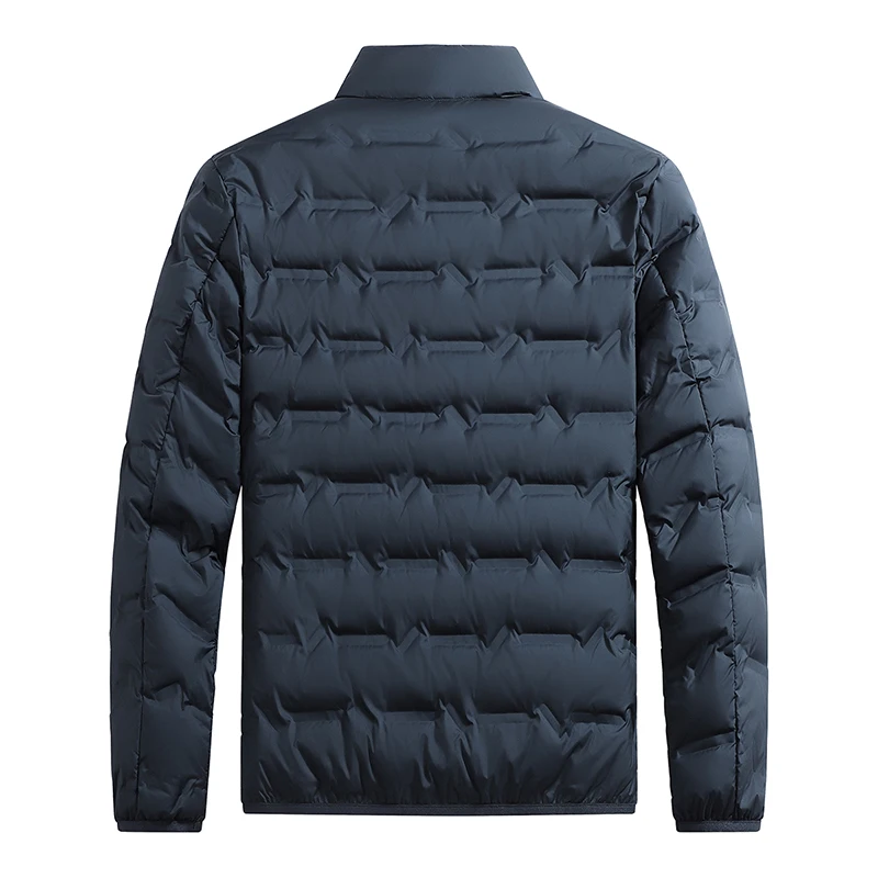 Pufferjacke für Herren, Graphen-Wärmejacke für den Winter, Outdoor-Winddichte Oberbekleidung, Lässige Gesteppte Jacke, Verdickte Stehkragen-Jacke – Detail 8