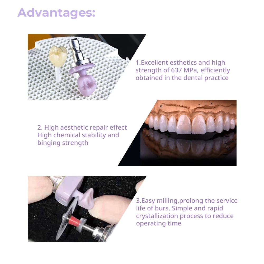 LODDEN 2 Box B40 Glass Ceramic Blocks Dental Lab Lithium Disilicate C14 for Dentistry Veneers Crowns Sirona Cerec Milling Syste view 5
