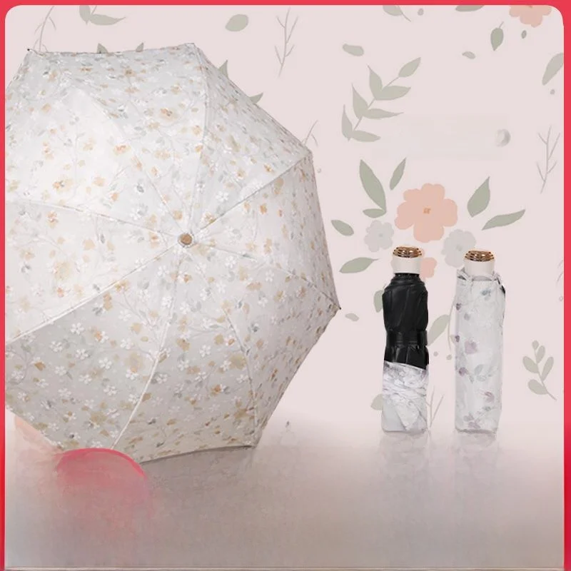 

Двухслойный кружевной зонт от солнца и дождя с черным покрытием, защита от УФ-лучей, для ежедневного использования дома