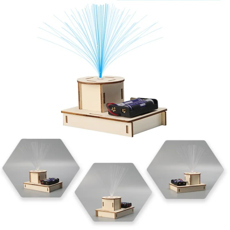 مجموعة مصابيح الألياف البصرية الملونة ذاتية الصنع ألعاب البخار تجربة علمية إبداعية لعبة ألغاز مصنوعة يدويًا اختراع إنتاج صغير للأطفال #2