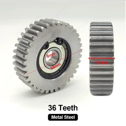 36T 38x11mm Electric Vehicle Steel Gear with Spring for E-bike 36 Teeth Electric Scooter Metal Gears