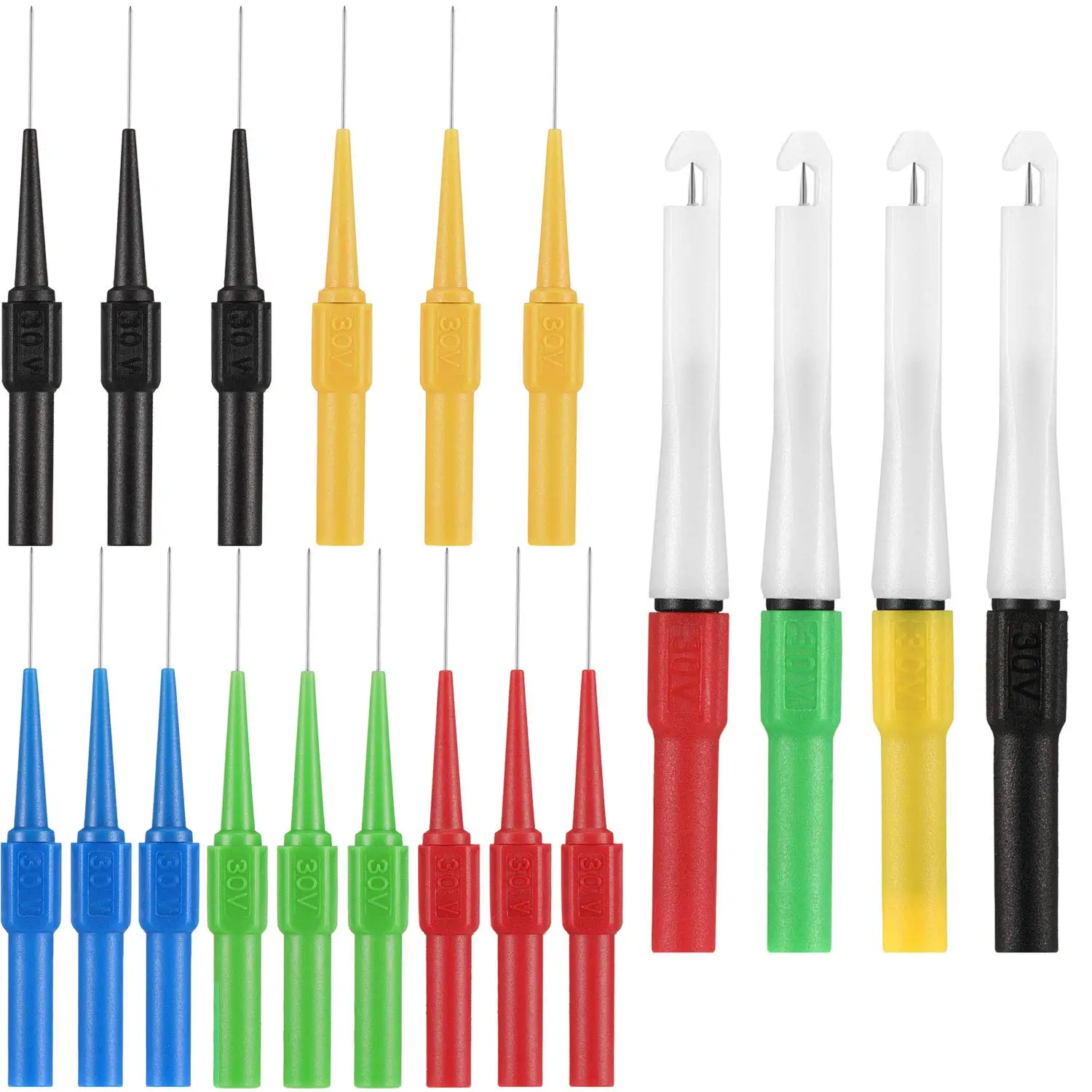 19 Pieces Multimeter Test Set Insulation Back Probes Automotive for Multimeter Test Banana Socket Plug Car Tester