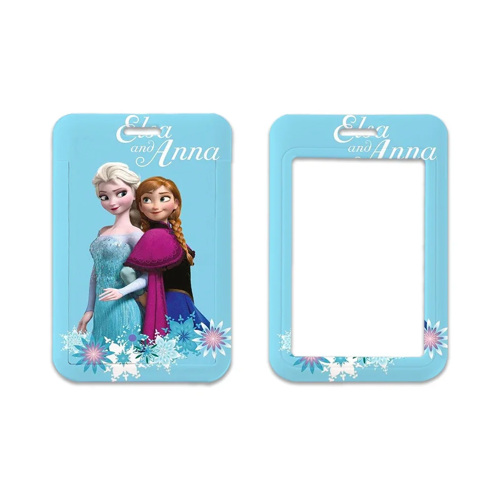 Disney Elsa And Anna Princess Lanyard For Keys Keychain Credential Holder Keyring Mobile Phone Charm Accessories Gifts