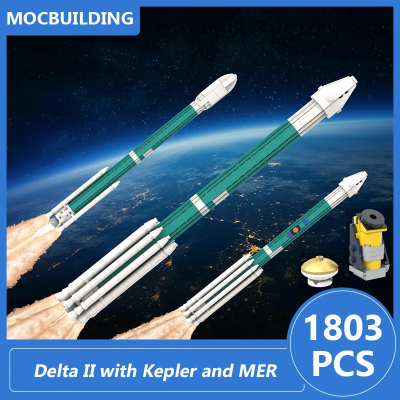 Delta Ii Met Kepler En Mer 1:110 Schaal Model Moc Bouwstenen Diy Monteren Bakstenen Ruimte Serie Educatief Speelgoed Geschenken