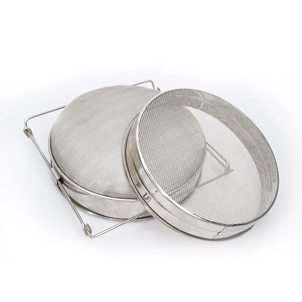 

Stainless Steel Honey Strainer Double Sieve Debris Extractor Mesh Filter Beekeeping Equipment Tools, Fine/Coarse Mesh Filters