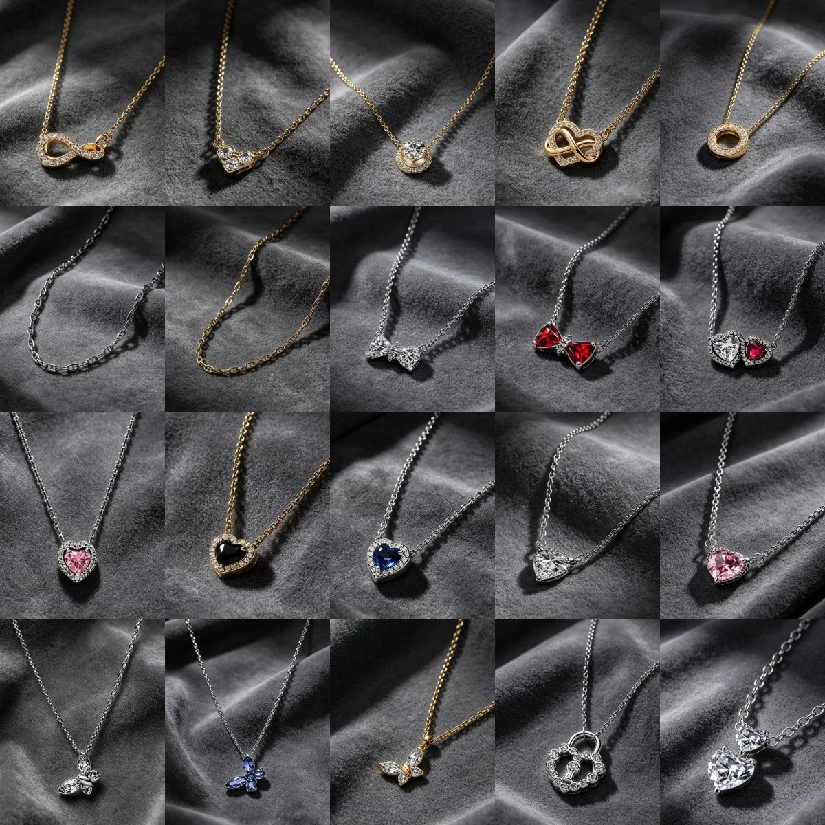 Light luxury Heart-Shaped S925 Silver Bow Lock Shaped Two Tone Collarbone Chain, Versatile Daily Valentine's Day Jewelry Gift