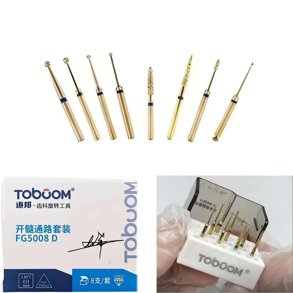 

Dental Pulpotomy Root Canal Access Opening Burs Tools Endodontic Access Cavity Burs Kit FG5008D Access Open Pulp Cavity Bur Kit