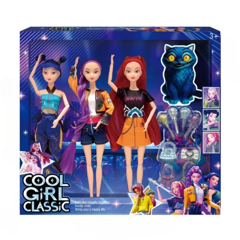 Nieuwe 30 cm DIY Demon Hunters Idol Poppen Leuke Mini Accessoires Pop Speelsets Demon Hunters Action Figure Slayer Vinyl Pop speelgoed Gift