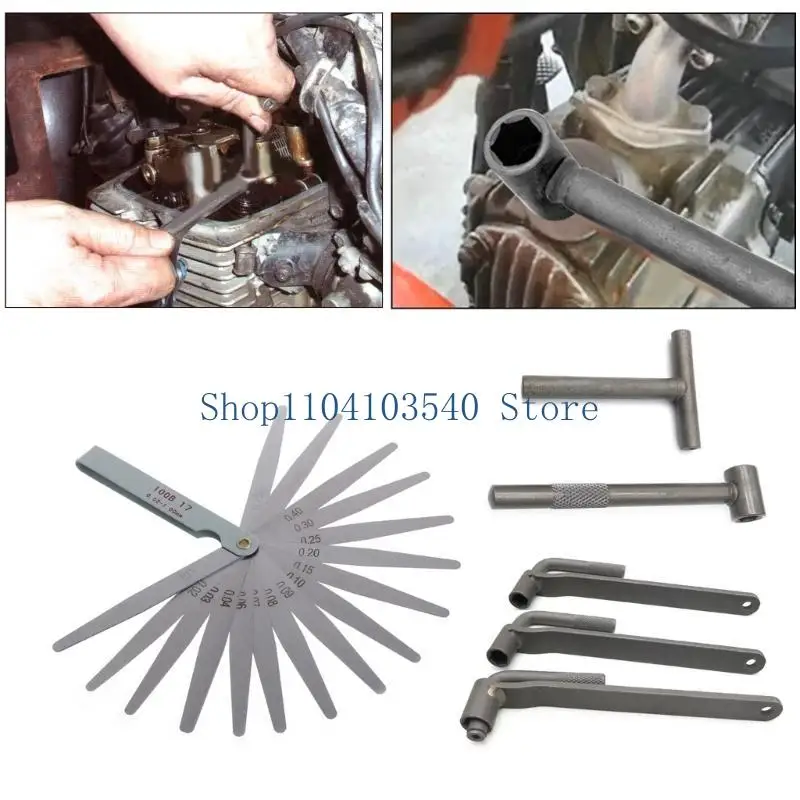 02dc Motorcycle Scooters Motor Válvulas Ajustando Chave Reparo Reparo Parafuso Praça Quadrado
