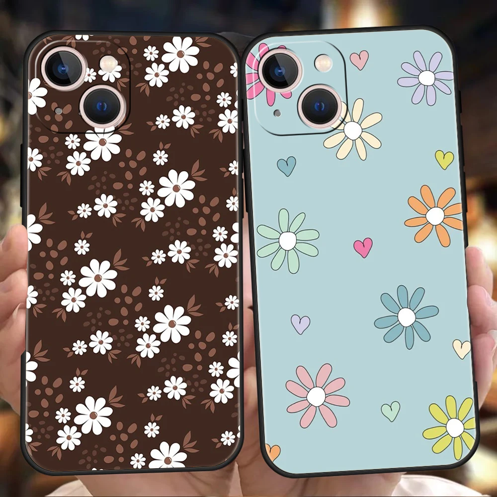 Luxury TPU Soft Phone Case For iPhone 17 Air 16E 16 11 15 14 Pro MAX 12 13 7 8 Plus X XR XS SE 2022 Cover Elegant Flower