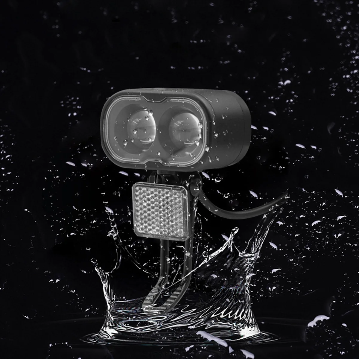 A39M Bicycle Lithium Battery Headlight 12-48V 2Pins Waterproof Plug Front Lamp Mountain Road Bike Cycling Accessories